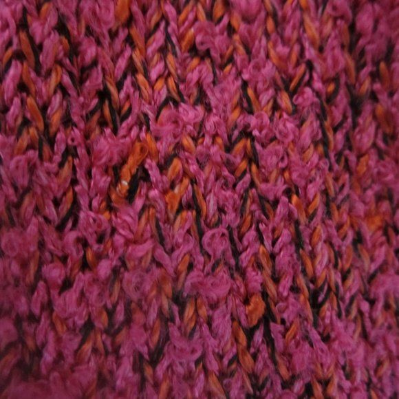 South Cotton Womens Small Pink Black Hand Loomed Long Sleeve Cardigan Bolivia - Picture 5 of 9